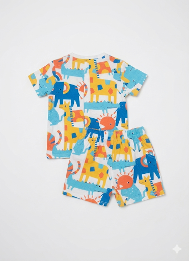 Animal Pattern Jabala Set (Size:9-12 Months)