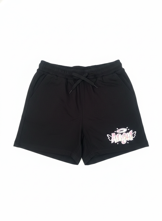 $ Black Angel Shorts (Size:7-8 Years)