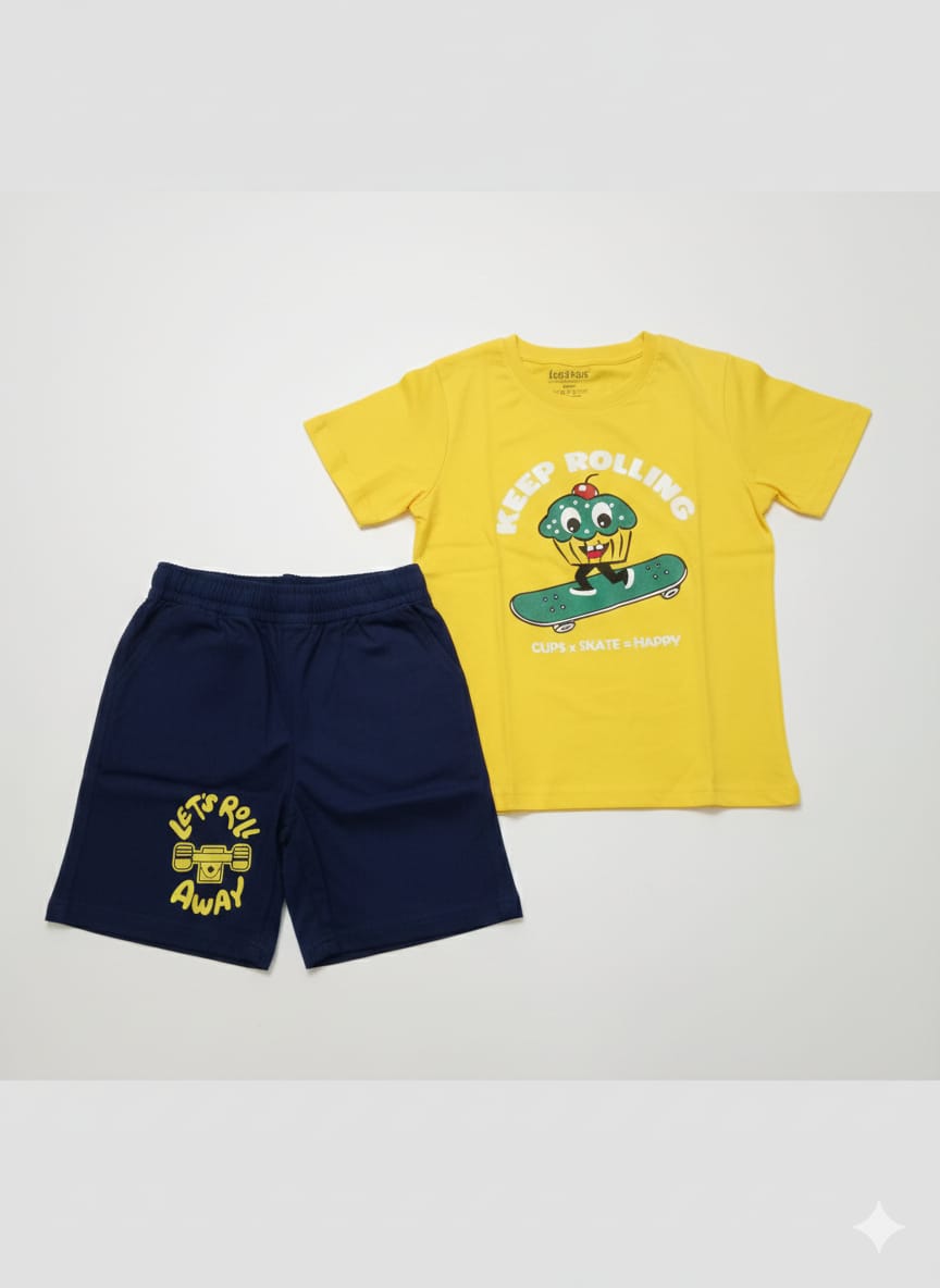T-Shirt & Shorts (Size: 7-8 Years)